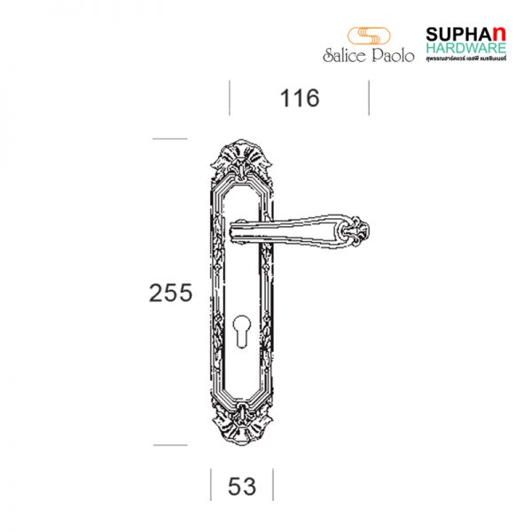 มือจับประตู | Door Handle - Art.3076 (Salice Paolo) - Image 2