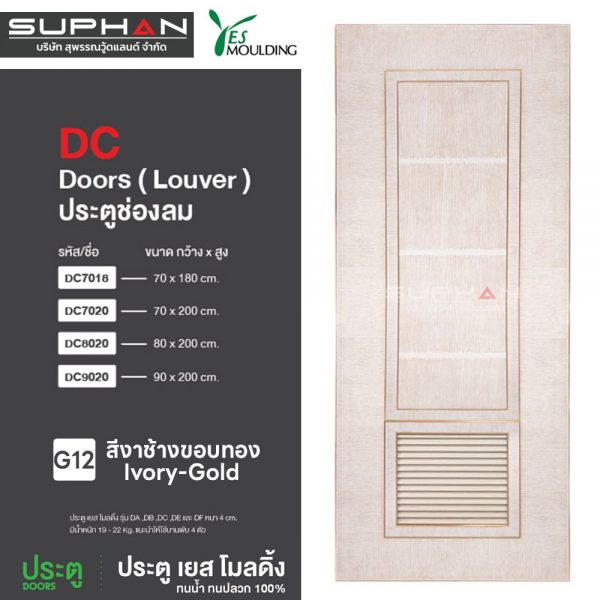 ประตู PS รุ่น DC (ประตูห้องน้ำ) – YesMoulding - Image 2